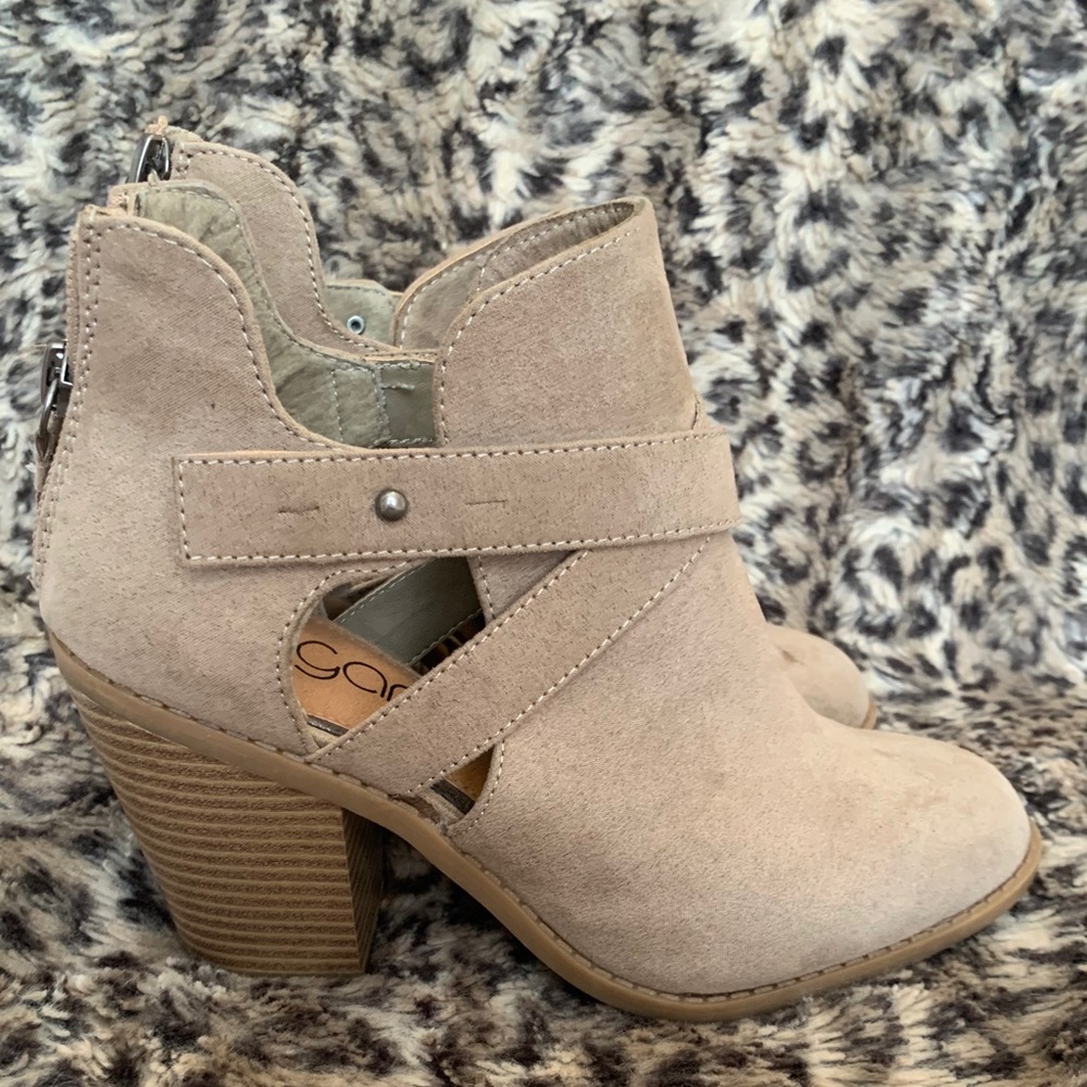 Taupe ankle boots